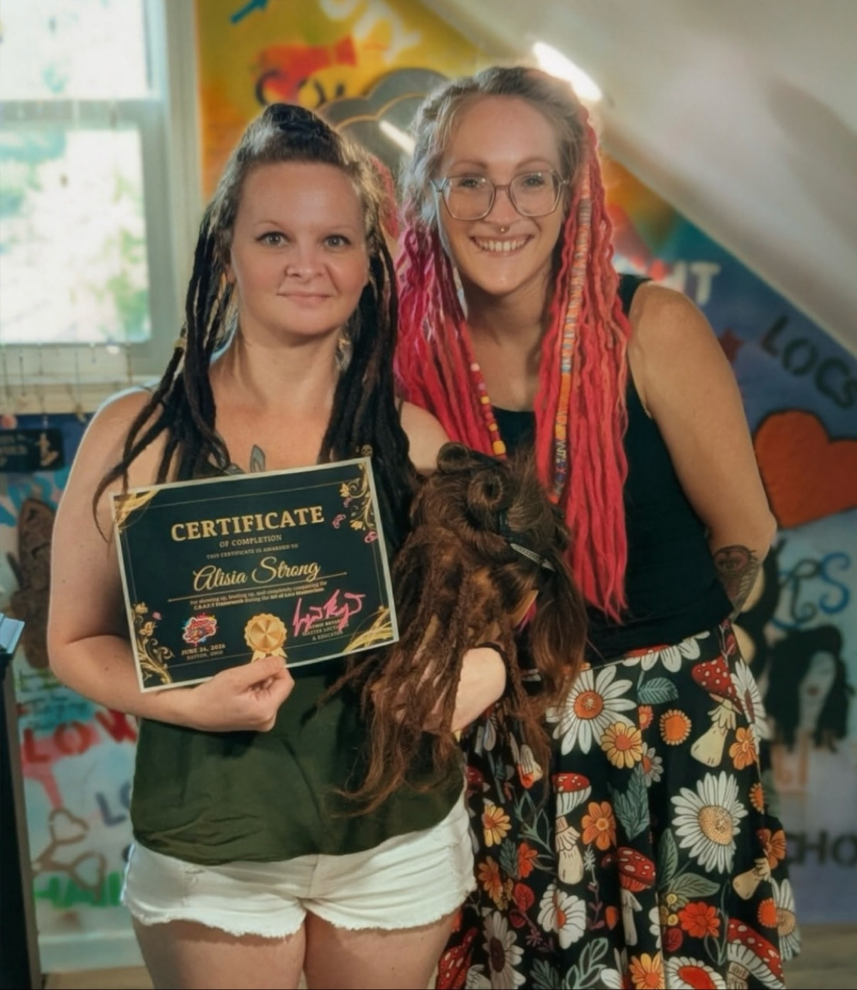 Alisia's certificate of completion for the CRAFT framework, Art of Locs, June 2026